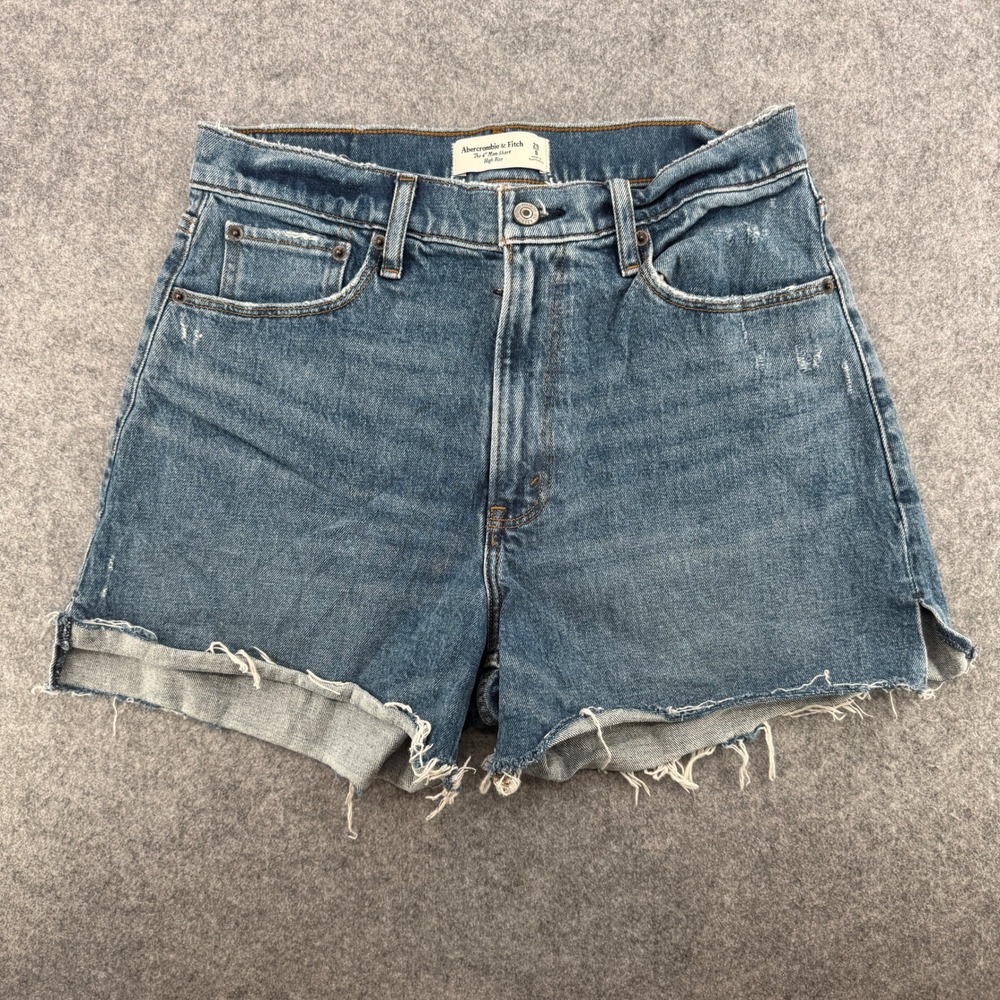 Y2K Abercrombie & Fitch Shorts Womens 29 8 Curve Love 4" Mom Short Blue EUC